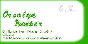 orsolya mumper business card